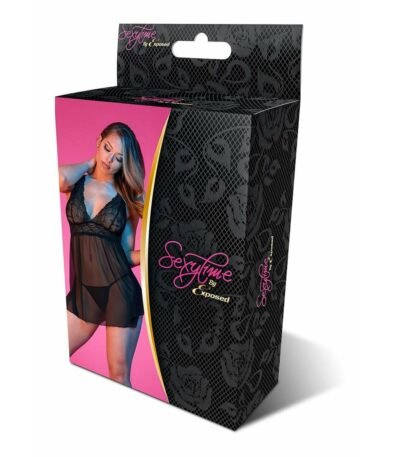 Exposed Babydoll Black S/M