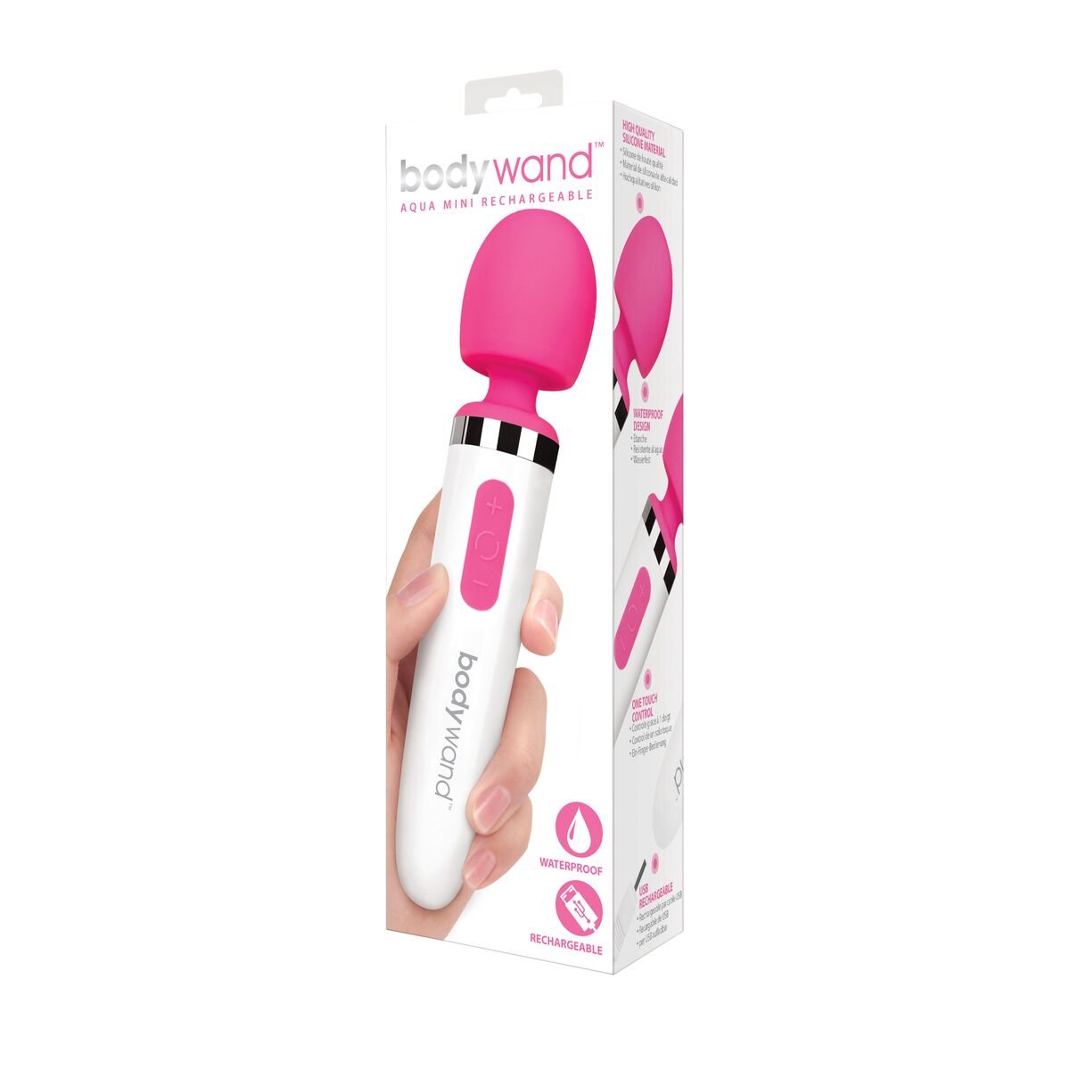 Bodywand Aqua Mini Rechargeable Wand Massager BW122 Pink