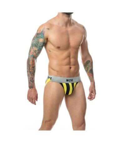 Mob Eroticwear Thong Yellow Black L
