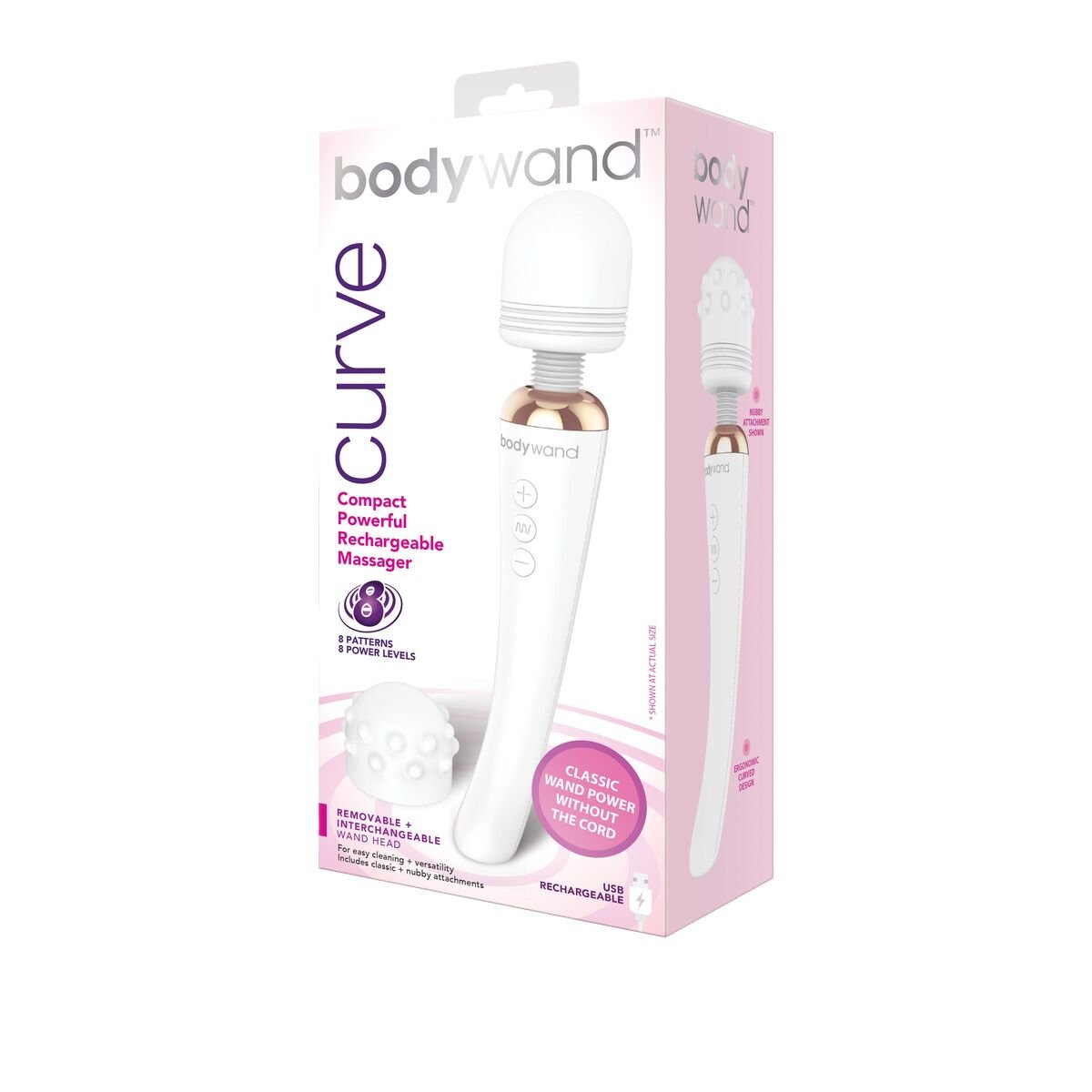 Bodywand PalmPower-Recharge Wand Massager Curve