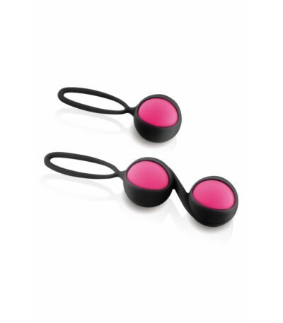 Yoba Weighted Kegel Training Kit Silicone Black Pink 2 Pieces