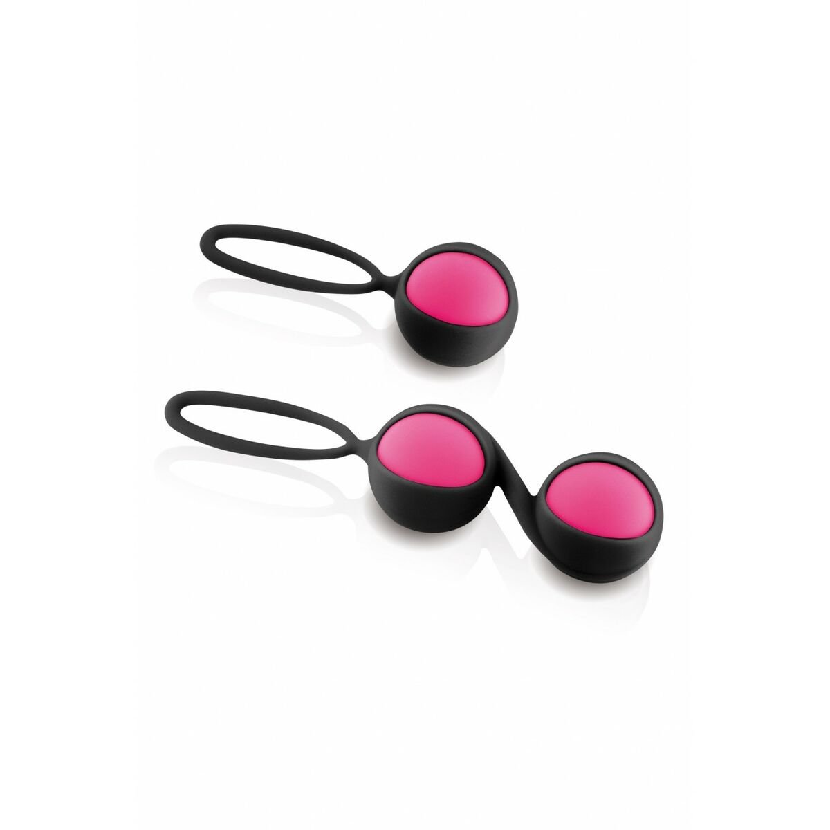 Yoba Weighted Kegel Training Kit Silicone Black Pink 2 Pieces