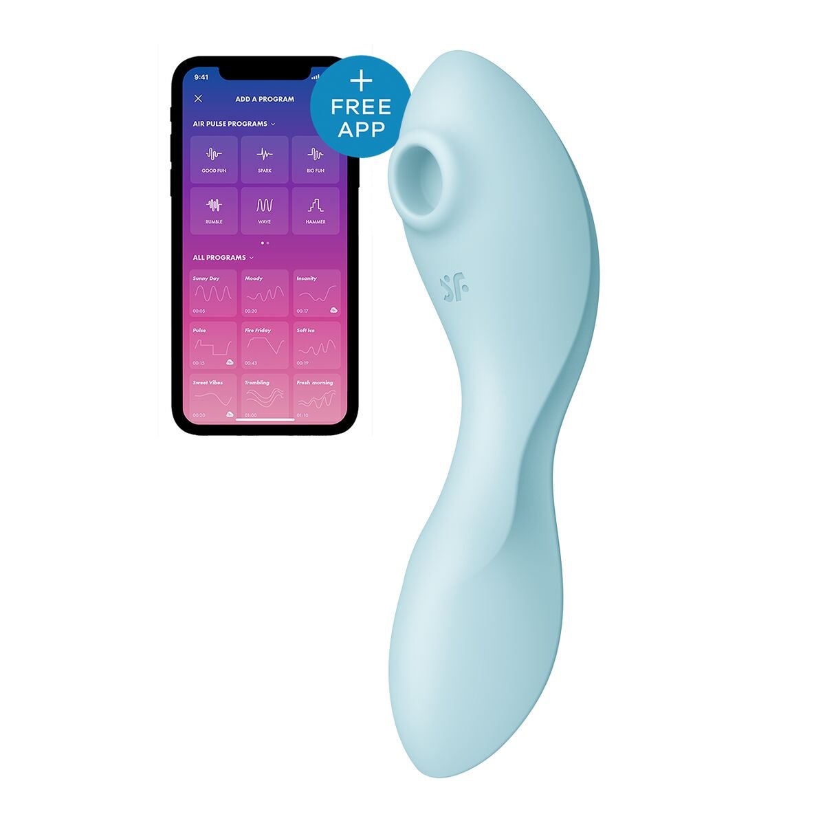 Satisfyer Clitoris Suction Stimulator Cruvy Trinity 5+ Blue