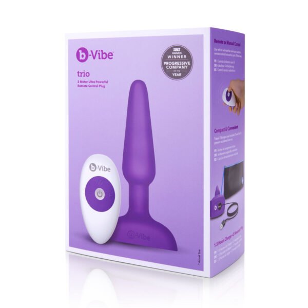 B-Vibe Trio Remote Control Plug Purple 05882530000