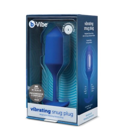 B-Vibe Snug XL Anal Plug Vibrating Blue