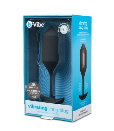 B-Vibe Snug XL Anal Plug Vibrating Black