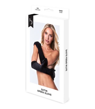 Baci Lingerie Gloves Satin Opera Black
