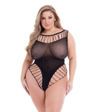 Baci Lingerie Leotard Black Queen size