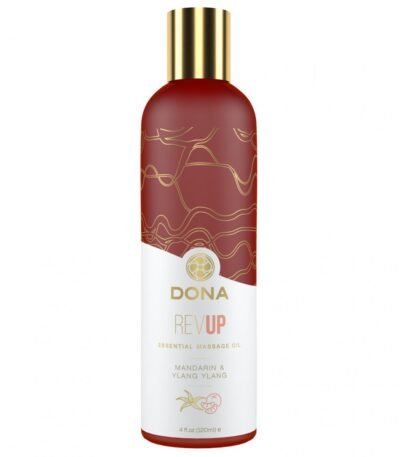 Dona Essential Vegan Massage Oil Rev Up Tangerine & Ylang Ylang