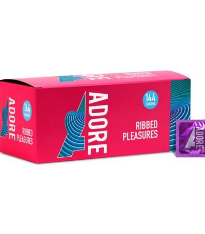 Pasante Adore Ribbed Pleasure condoms - 144 pcs