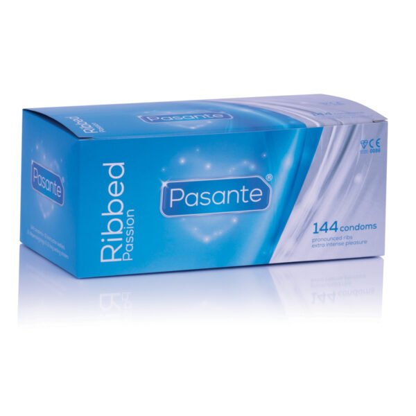 Pasante Ribbed condoms - 144 pcs
