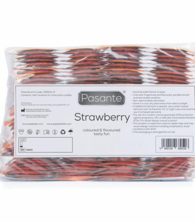 Pasante Strawberry Flavour Condoms - 144pcs